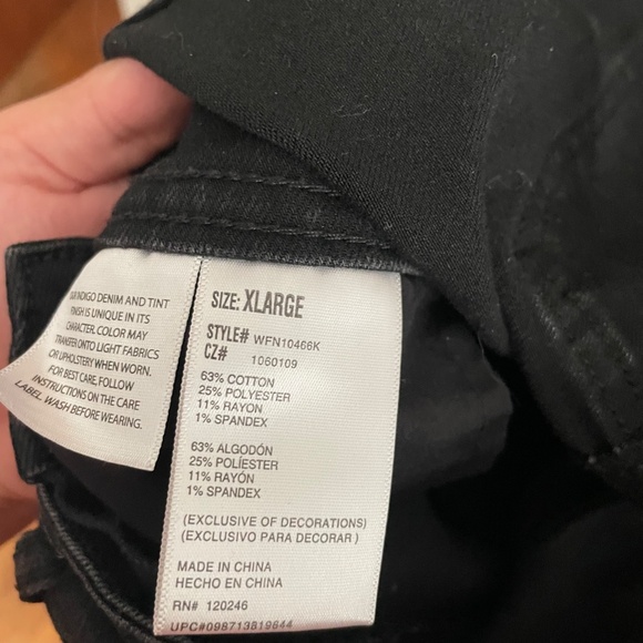 Wallflower Denim Streich Overalls Size XL Black - Picture 4 of 4